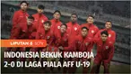 Tim Indonesia U-19 berhasil menaklukkan Kamboja U-19 dua gol tanpa balas. Hasil ini membawa Garuda Muda kukuh di puncak klasemen Grup A.