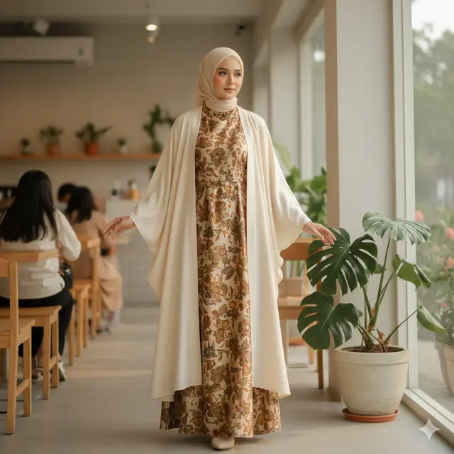 Model Baju Batik Syar'i Sutra Elegan