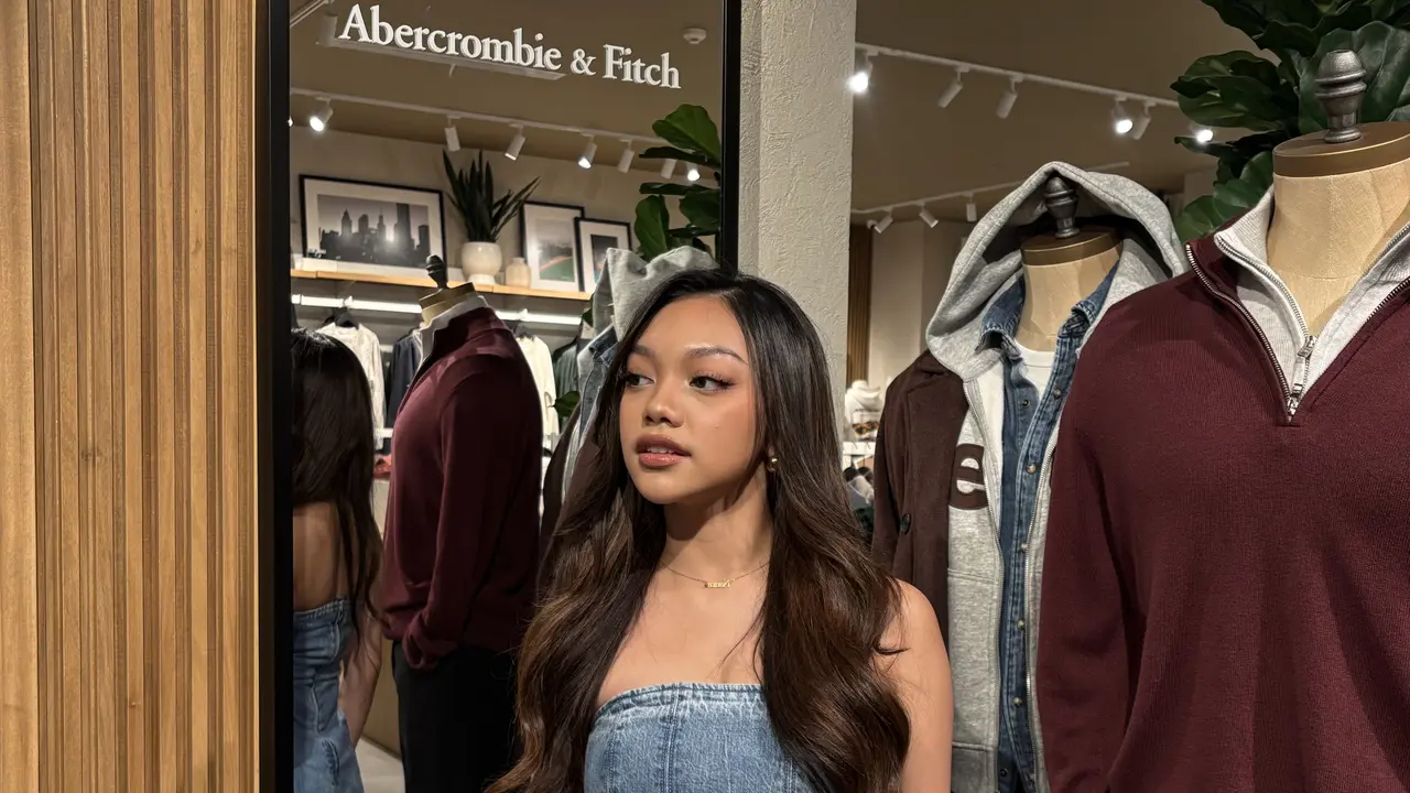 Naura Ayu hadir di Abercrombie & Fitch yang Baru Buka di Indonesia. [Anisha/Fimela]