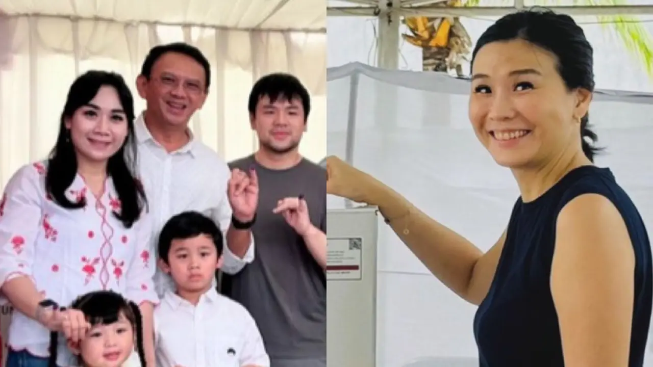 Potret Gaya Istri dan Mantan Istri Ahok  saat Nyoblos Pilkada Jakarta 2024