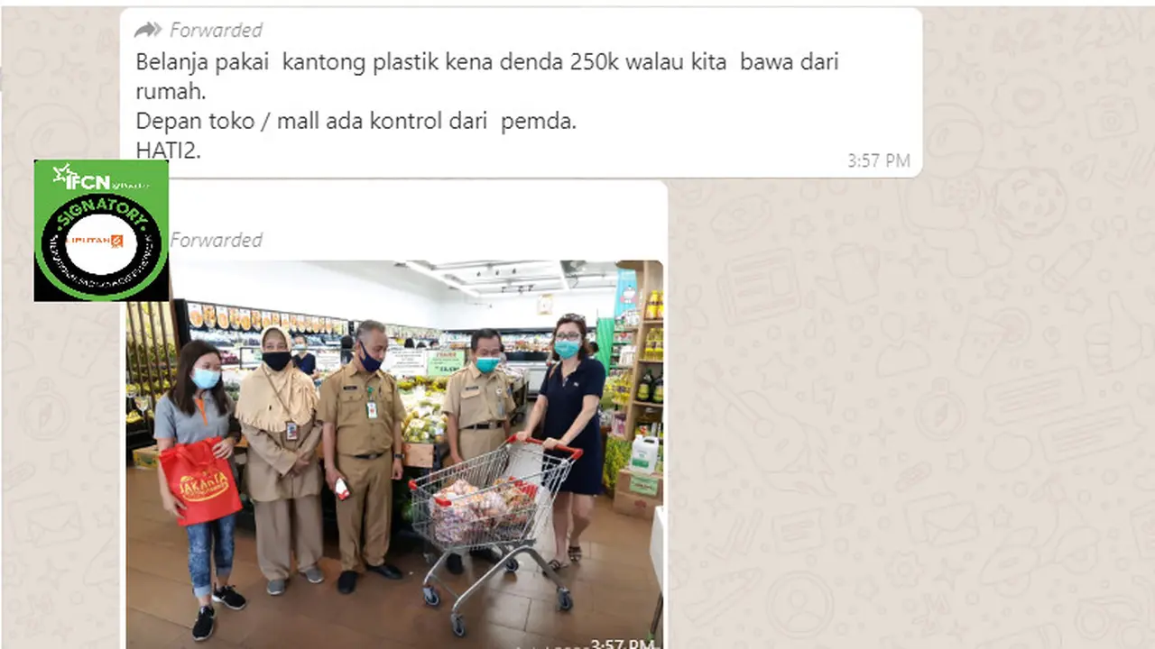 Penelusuran Bawa Kantong Plastik dari Rumah untuk Belanja Kena Denda Rp 250 Ribu
