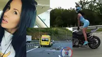 Biker cantik nan seksi, Olga Pronina yang tewas tragis dalam kecelakaan di Rusia. (CEN/Instagram)