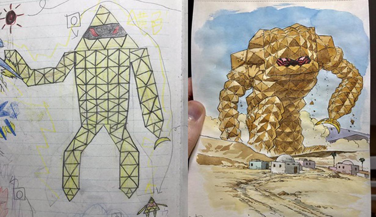 Ayah Sempurnakan Gambar Anak Jadi Anime, Jatuhnya Keren ...