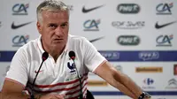 Jelang laga 8 besar Piala Dunia 2014 antara Jerman melawan Prancis, pelatih "Les Bleus" Didier Deschamps lebih memilih bersikap realistis. Foto diambil pada 1 Juli 2014, Ribeirao Preto, Brasil (AFP Photo/FRANCK FIFE)