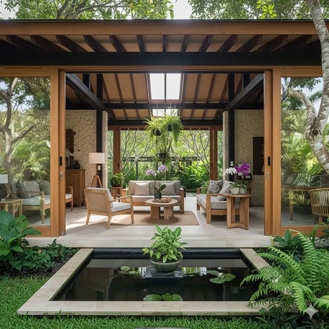 Rumah dengan Konsep Indoor-Outdoor Living