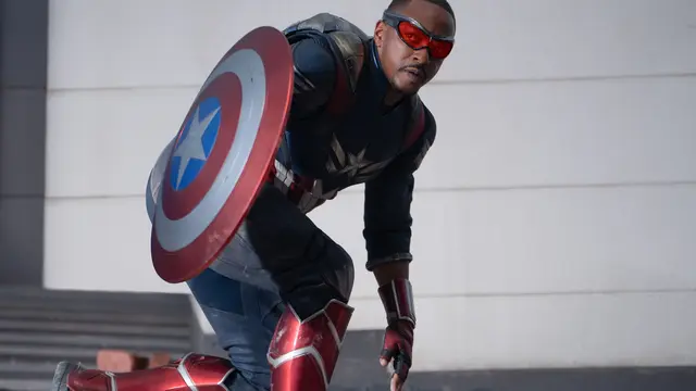 Anthony Mackie sebagai Sam Wilson/Captain America di CAPTAIN AMERICA: BRAVE NEW WORLD oleh Marvel Studio. Photo oleh: Eli Adé. © 2024 MARVEL.)