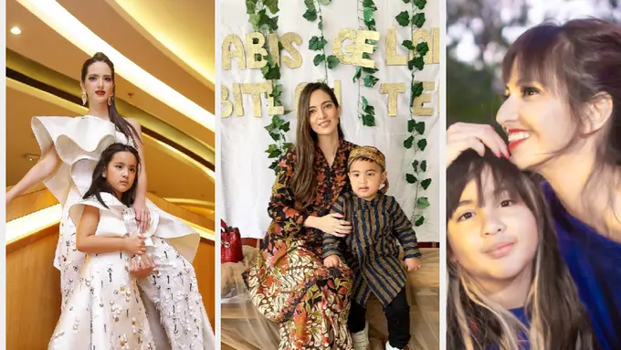 7 Gaya Kompak Nia Ramadhani dengan Outfit Serasi Bersama Buah Hati
