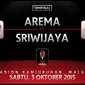 Arema Cronus vs Sriwijaya FC (Liputan6.com/Ari Wicaksono)