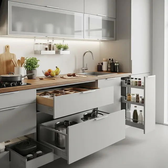 9 Model Dapur Banyak Laci dan Ruangan Tersembunyi di Lahan Terbatas, Solusi Rumah Mungil
