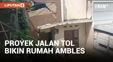 Duh! Rumah Warga Ambles Karena Proyek Jalan Tol