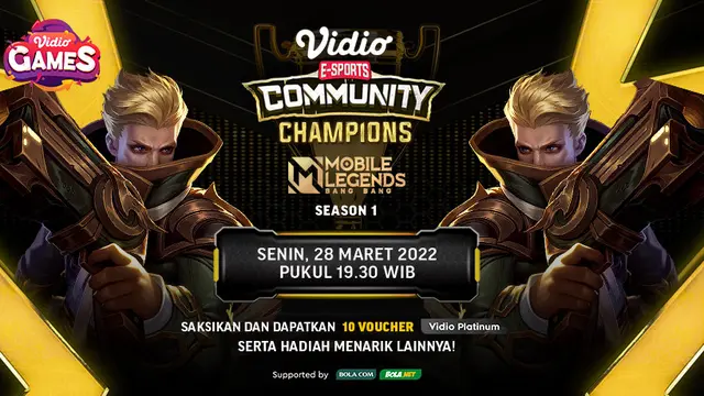 Link Live Streaming Vidio Community Champions Season 1 Mobile Legends di Vidio, Senin  28 Maret 2022