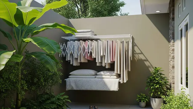 Tempat Jemur Belakang Rumah yang Aman dari Pandangan Tetangga