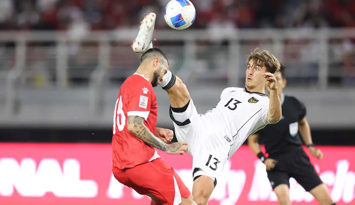 Bermain di hadapan publik sendiri, Skuad Garuda gagal mencetak satu pun gol ke gawang Lebanon pada laga uji coba terakhir jelang putaran keempat Kualifikasi Piala Dunia 2026 zona Asia grup B. (Bola.com/Abdul Aziz)