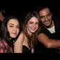 Sussanne Khan dan Arjun Rampal bersama Pretty Zinta
