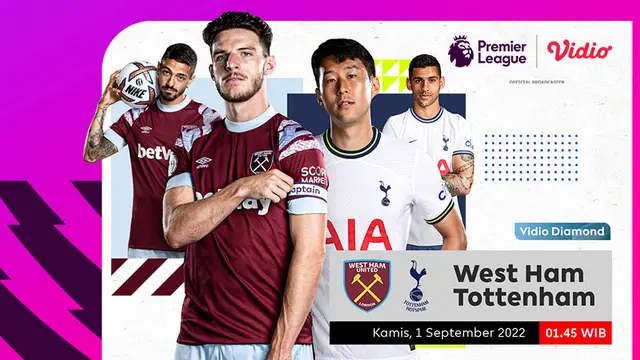 Link Live Streaming Liga Inggris Matchweek 5 West Ham Vs Tottenham di Vidio 1 September