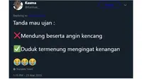 5 Tanda Mau Hujan Versi Netizen Ini Kocak Abis
