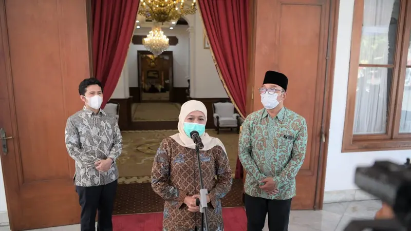 Ridwan Kamil Bertemu Khofifah Bahas Desain Baru Islamic Center Surabaya