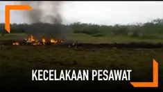 Momen sesaat setelah kecelakaan pesawat di Brazil terekam kamera. Terlihat api membakar di sekitar lokasi kejadian.