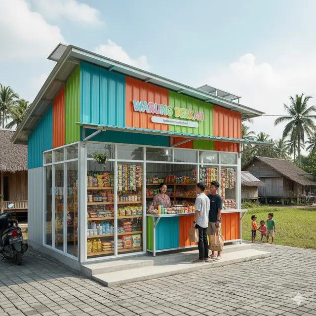 Desain Warung Sembako dari Baja Ringan