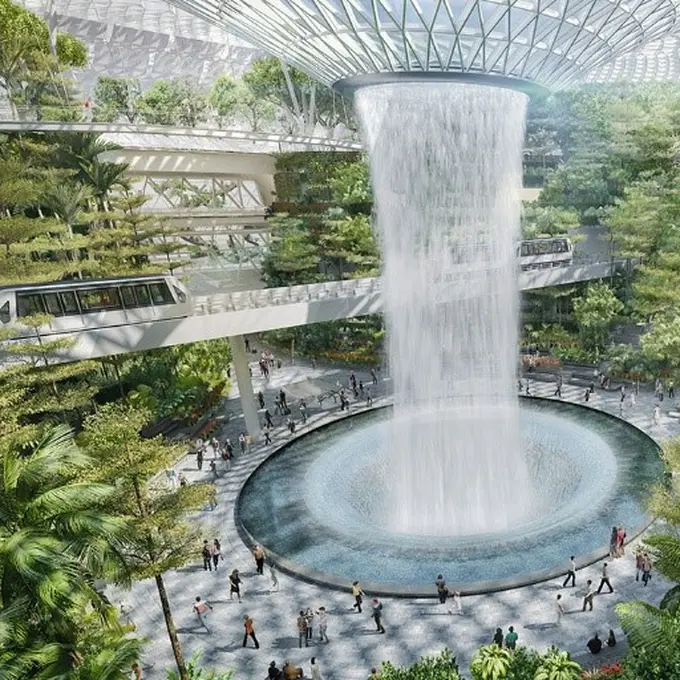HSBC Rain Vortex di New Jewel Changi Singapura