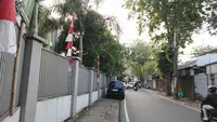 Kondisi sekolah swasta di Jaksel usai temuan 995 senpi. ( Liputan6.com/ Dimas Ramadhan Wicaksana)