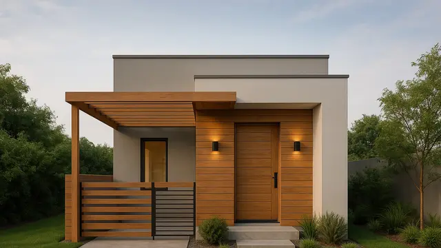 7 Gambar Rumah Sederhana 6x12 Atap Datar, Desain Modern dan Hemat Lahan