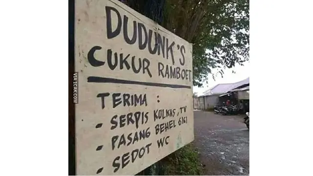 6 Tulisan Kocak Terima Servis Ini Bikin Tepuk Jidat