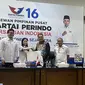 Partai Perindo kembali menyerahkan dukungan terhadap kandidat calon kepala daerah 2024. Kali ini, kader PDIP sekaligus petahana Wali Kota Surabaya yakni Eri Cahyadi yang hadir ke DPP Perindo untuk mendapatkan dukungan tersebut (Istimewa)