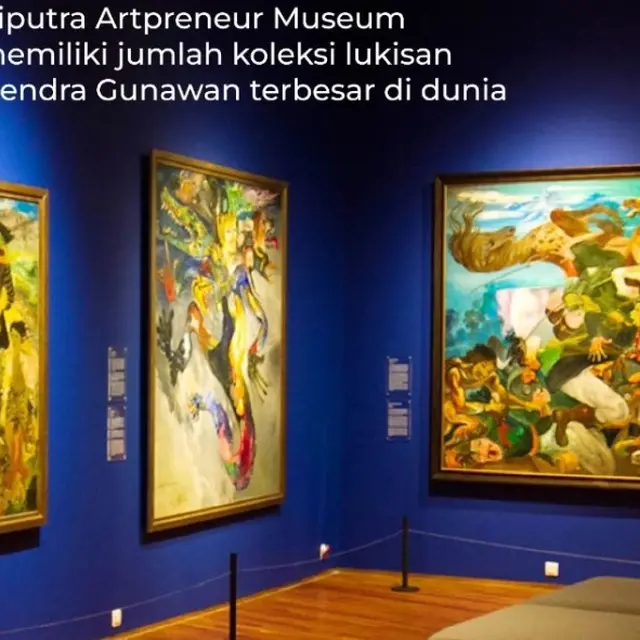 Koleksi lukisan Hendra Gunawan di Ciputra Artpreneur, Jakarta.  foto: Instagram @artpreneur