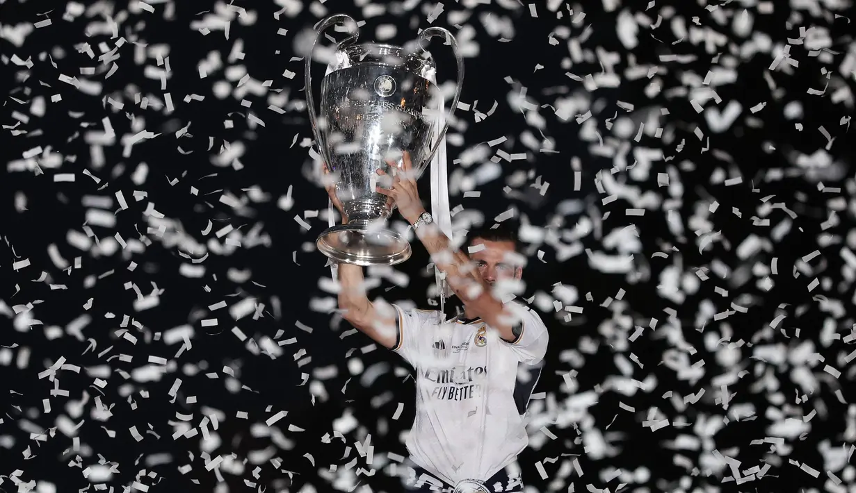 Usai menjuarai Liga Champions, Real Madrid berpeluang menambah gelar juara pada ajang Piala Dunia Antar Klub. (Thomas COEX/AFP)