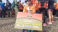 Ndaru Patma Putri (28 tahun), juara LGR 2020 kategori 2,5 K Putri untuk disabilitas. (Merdeka.com/Wilfridus Setu Embu)