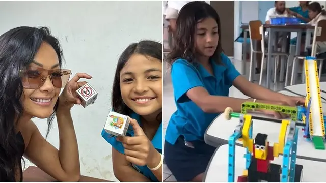 6 Potret Indah Kalalo dan Suami Ngabuburit di Sekolah Anak, Seru Banyak Kegiatan