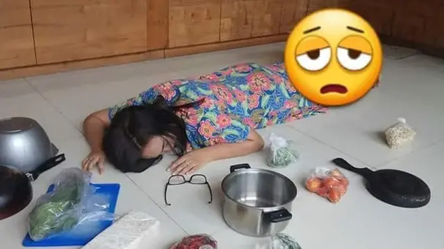 falling star challenge versi emak-emak (foto: Facebook Spacetion id)