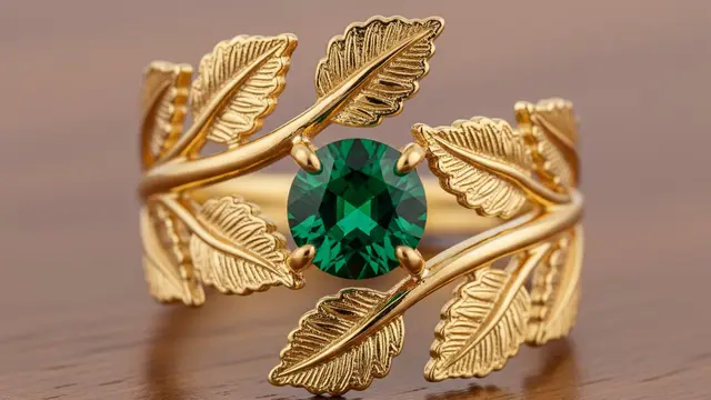 Cincin Emas Daun