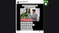 Cek Fakta: Tidak Benar Video Ini Prabowo Subianto Umumkan Beri Bantuan Rp 50 Juta