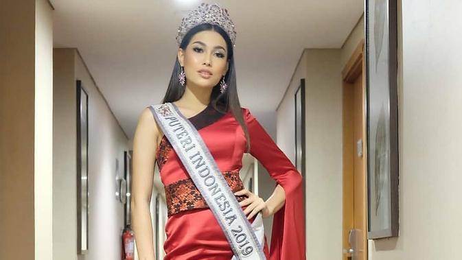Frederika Alexis Cull saat konferensi pers Jember Fashion Carnival (JFC) 2019 (dok.Instagram@officialbeautypageant/https://www.instagram.com/p/B0uFm_anoS_/Devita Nur Azizah