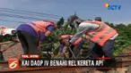 Rel bergelombang dan tidak simetris, PT KAI Daops IV Semarang langsung menerjunkan teknisi untuk memperbaiki rel.