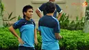 Latihan Timnas Indonesia rabu 28 November 2012 di Halaman Hotel Horses Golden Palace, Kuala Lumpur Malaysia, jelang laga Indonesia melawan Singapura nanti malam.