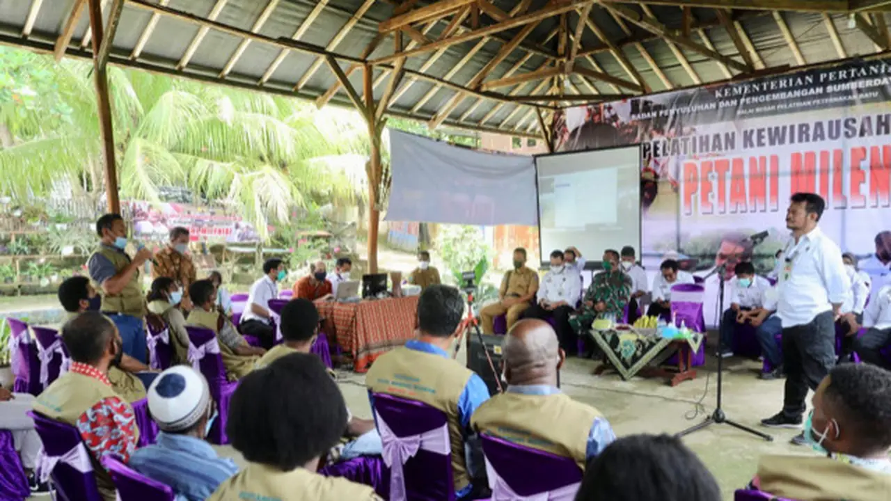 Dorong Pertanian Papua Barat Unggul, Kementan Gelar Pelatihan Kewirausahaan Petani Milenial