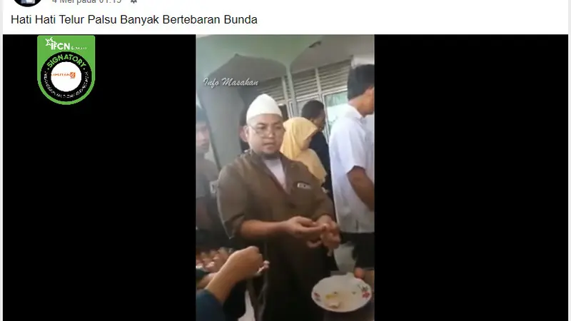 Penelusuran klaim video menunjukan telur palsu