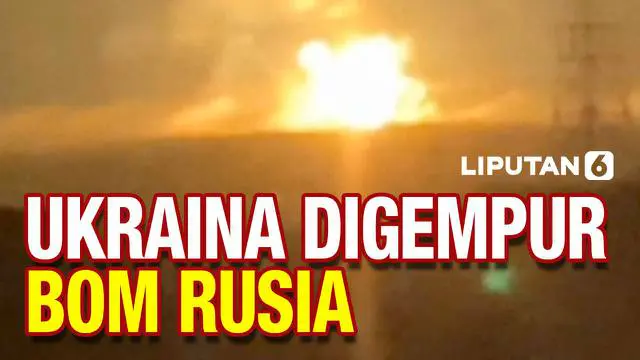 VIDEO: Warga Ketakutan, Detik-Detik Bom Rusia Meledak di Ukraina