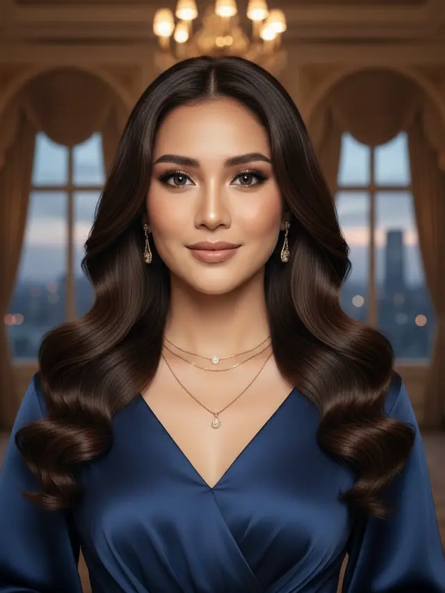 Model Rambut Wanita Panjang Keriting Gantung (Foto: Gemini AI)