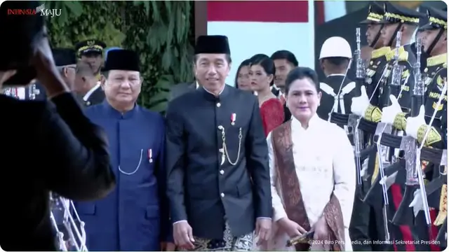 7 Potret Keluarga Jokowi Hadiri Pelantikan Prabowo-Gibran, Erina Gudono Absen