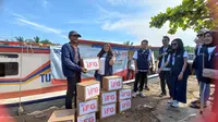 BUMN Indonesia Financial Group (IFG) dan Komunitas Jurnalis Mancing Indonesia (JMI) melalui pesan semangat #AYOBANGKIT# bersama melakukan aksi pemberian 200 paket sembako gratis untuk masyarakat Nelayan Pulau Tunda