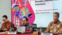 Konferensi pers merger XL Axiata - Smartfren. Liputan6.com/Agustinus Mario Damar