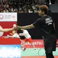 Ganda campuran baru Indonesia, Tontowi Ahmad/Apriyani Rahayu, menjalani laga debut debut sebagai pasangan pada kualifikasi Indonesia Masters 2020, di Istora Senayan, Jakarta, Selasa (14/1/2020). (PBSI)