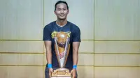 Striker Arema, Ahmad Nur Hardianto akan menyimpan medali juara Piala Presiden 2019. (Bola.com/Iwan Setiawan)