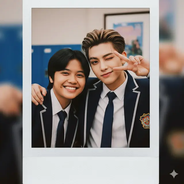 Polaroid AI bersama Idol K-pop (Foto: Gemini)