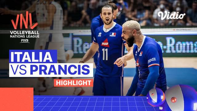 Berita Video, Highlights Semifinal Volleyball Nations League 2022 Putra antara Italia Vs Prancis pada Minggu (24/7/2022)