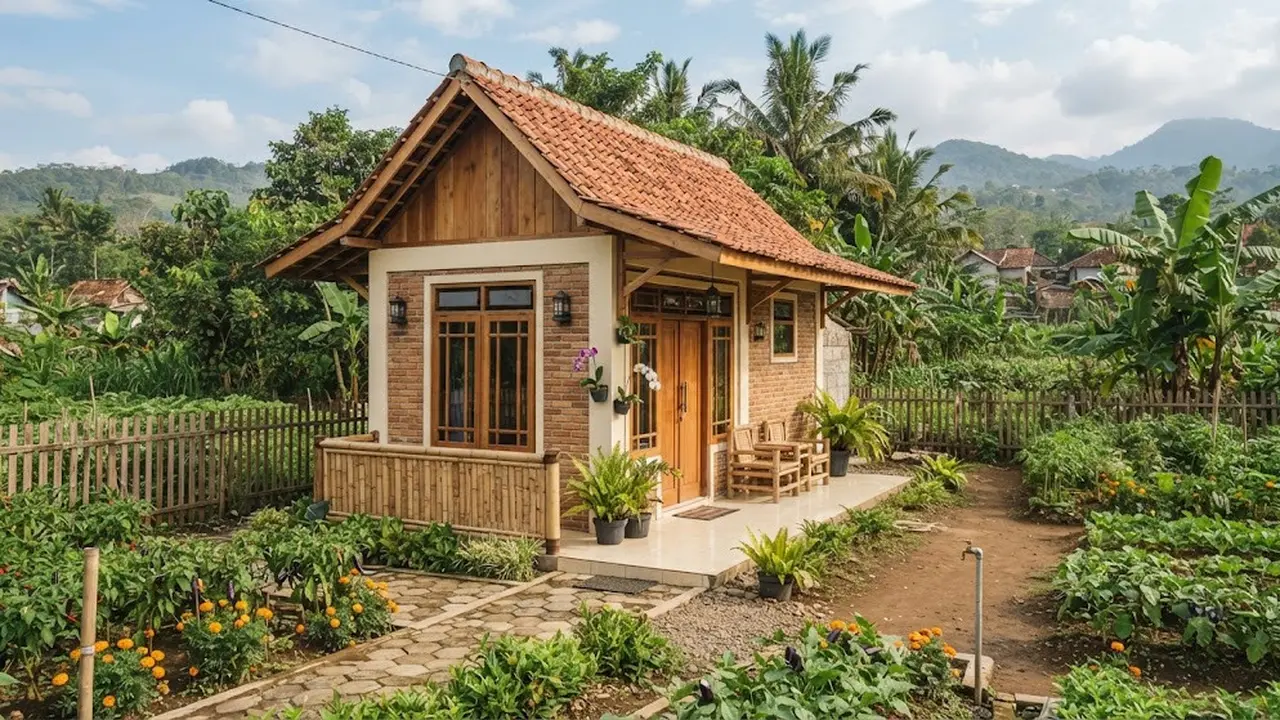 Model Rumah di Pinggir Kebun yang Sederhana dan Hemat Biaya